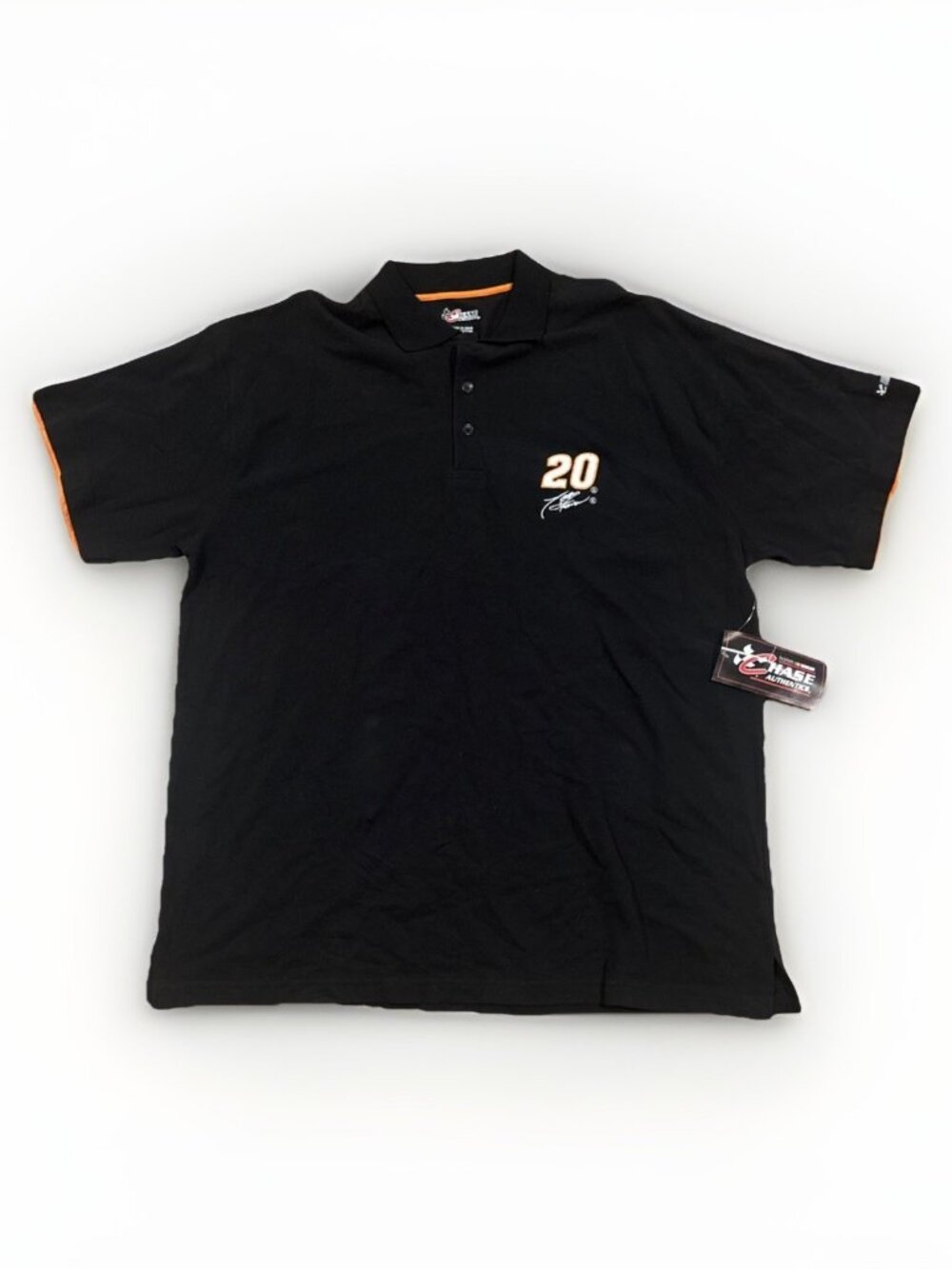 Chase Authentics Tony Stewart #20 Polo Shirt 2XL Black NASCAR